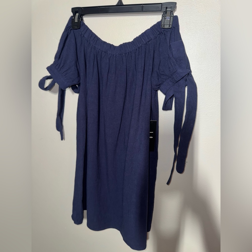 Lulu's Deep Blue Smocked Dress